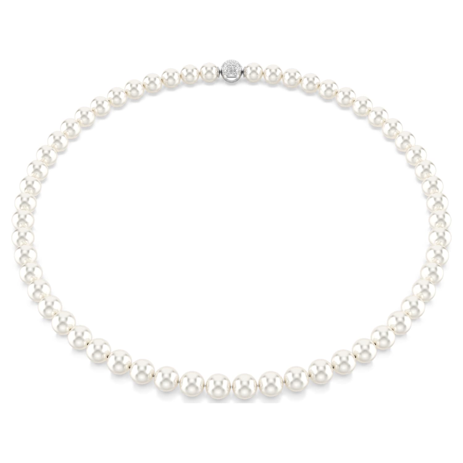 Collana all-around Matrix, Perle, Magnetica, Bianco, Placcato rodio - foto 2