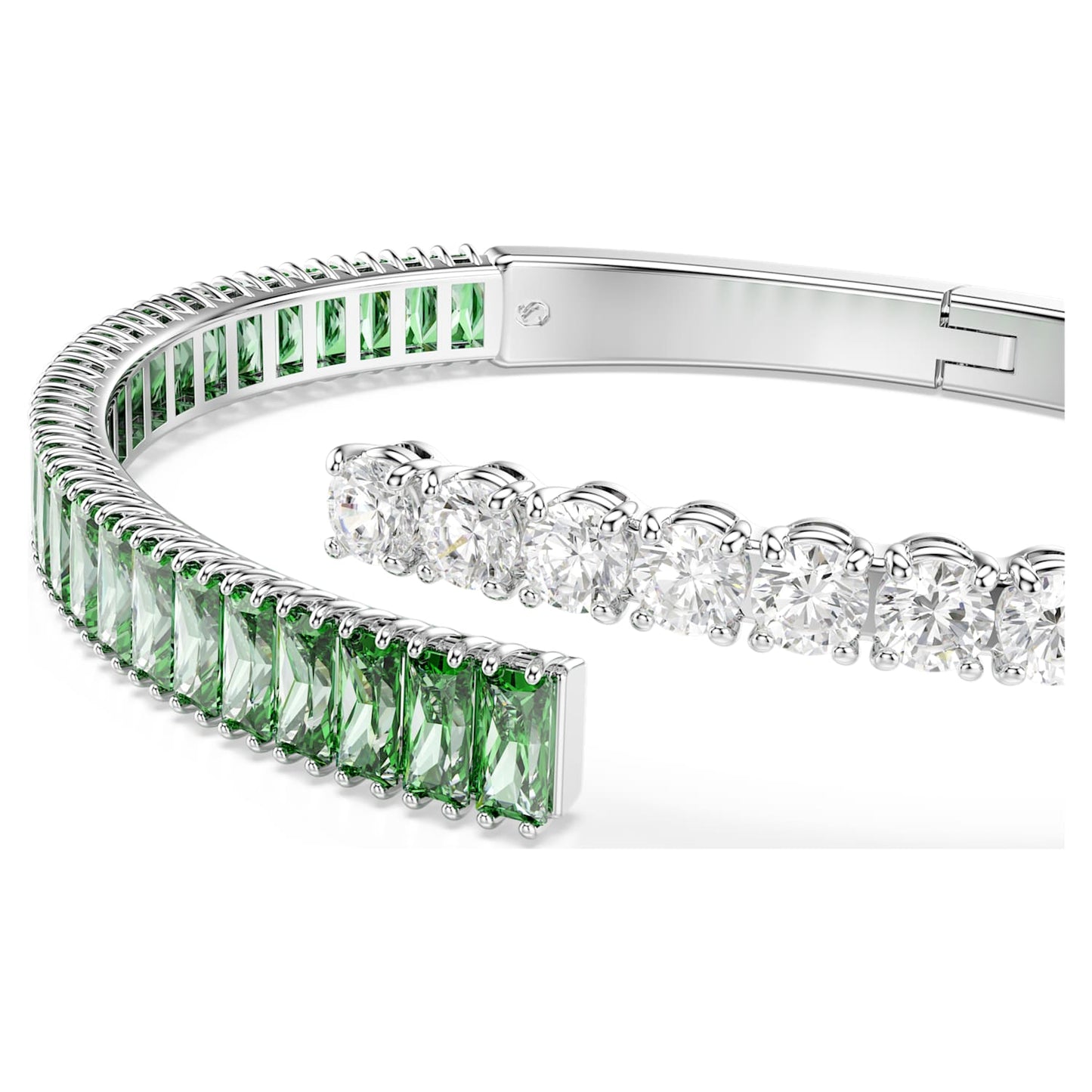 Bangle Matrix, Taglio misto, Verde smeraldo, Placcato rodio - foto 3