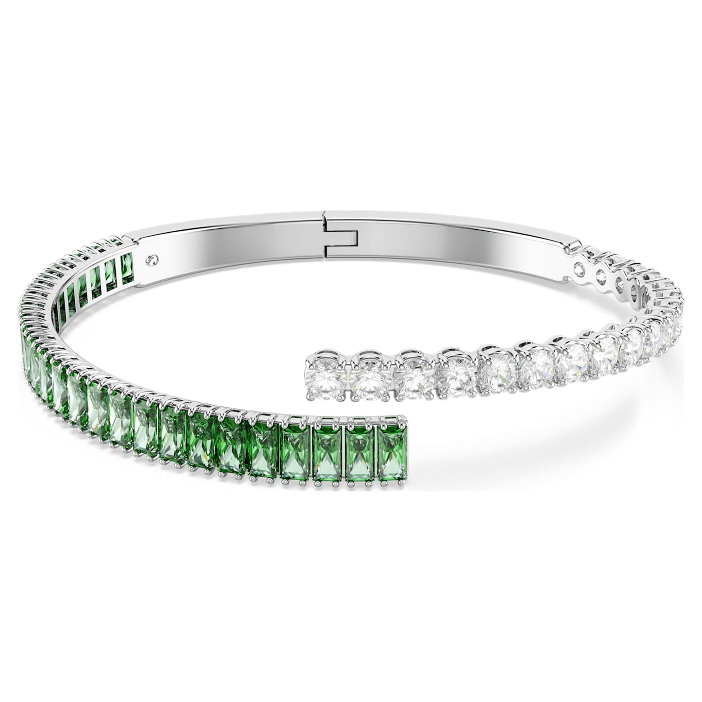 Bangle Matrix, Taglio misto, Verde smeraldo, Placcato rodio - foto 2