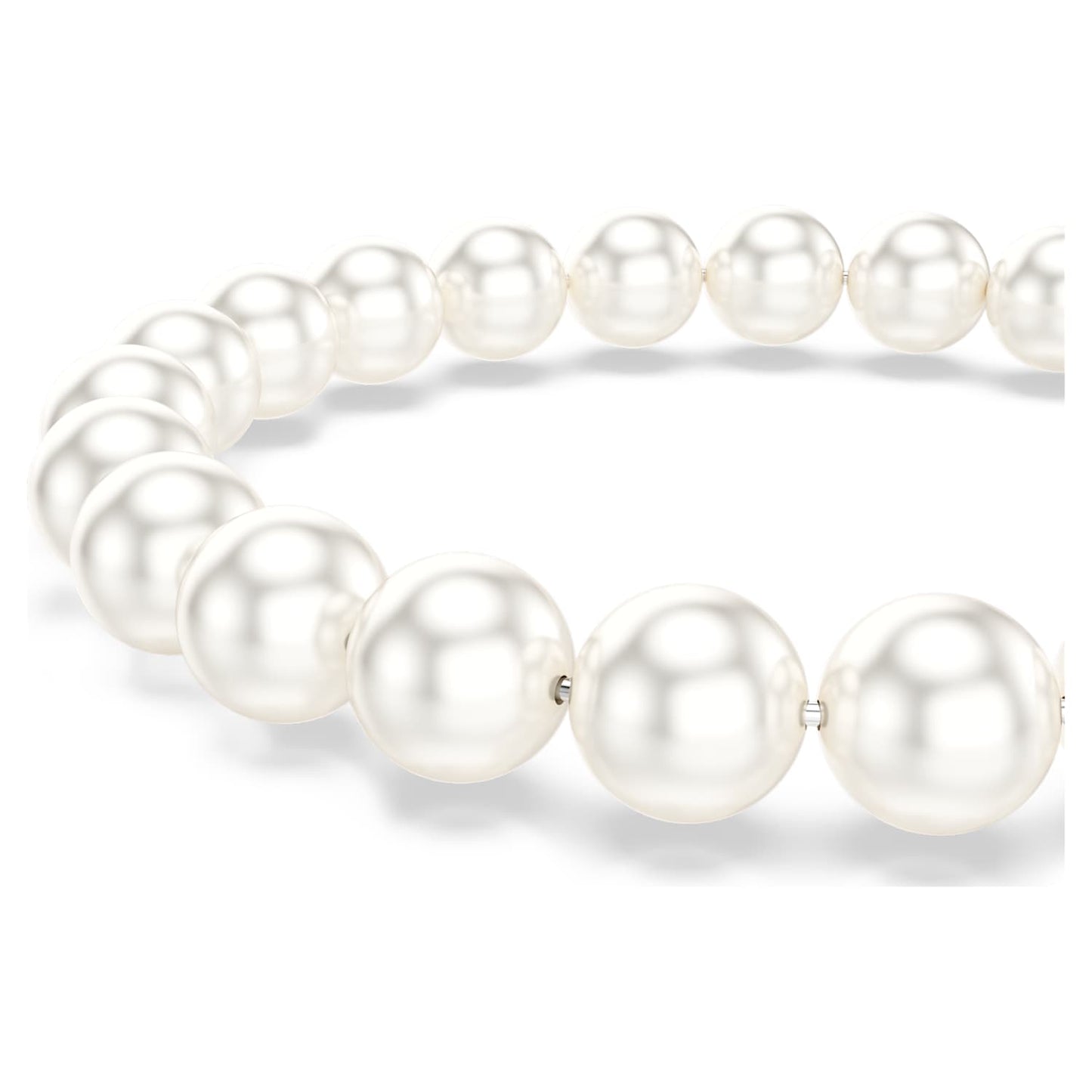 Bracciale Matrix, Perle, Magnetico, Bianco, Placcato rodio - foto 3