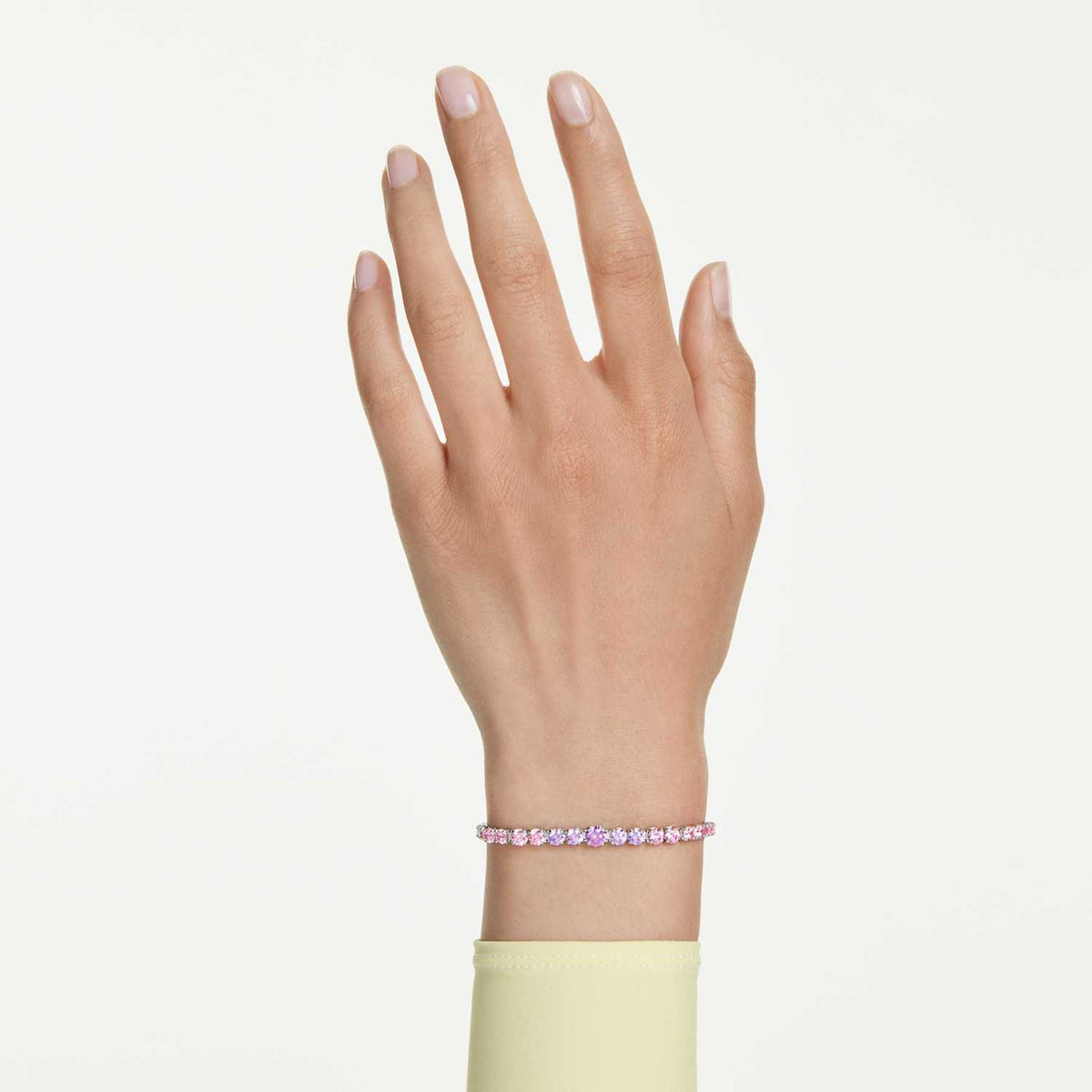 Bracciale Matrix, Sfumatura di tagli Round, Multicolore, Placcato rodio