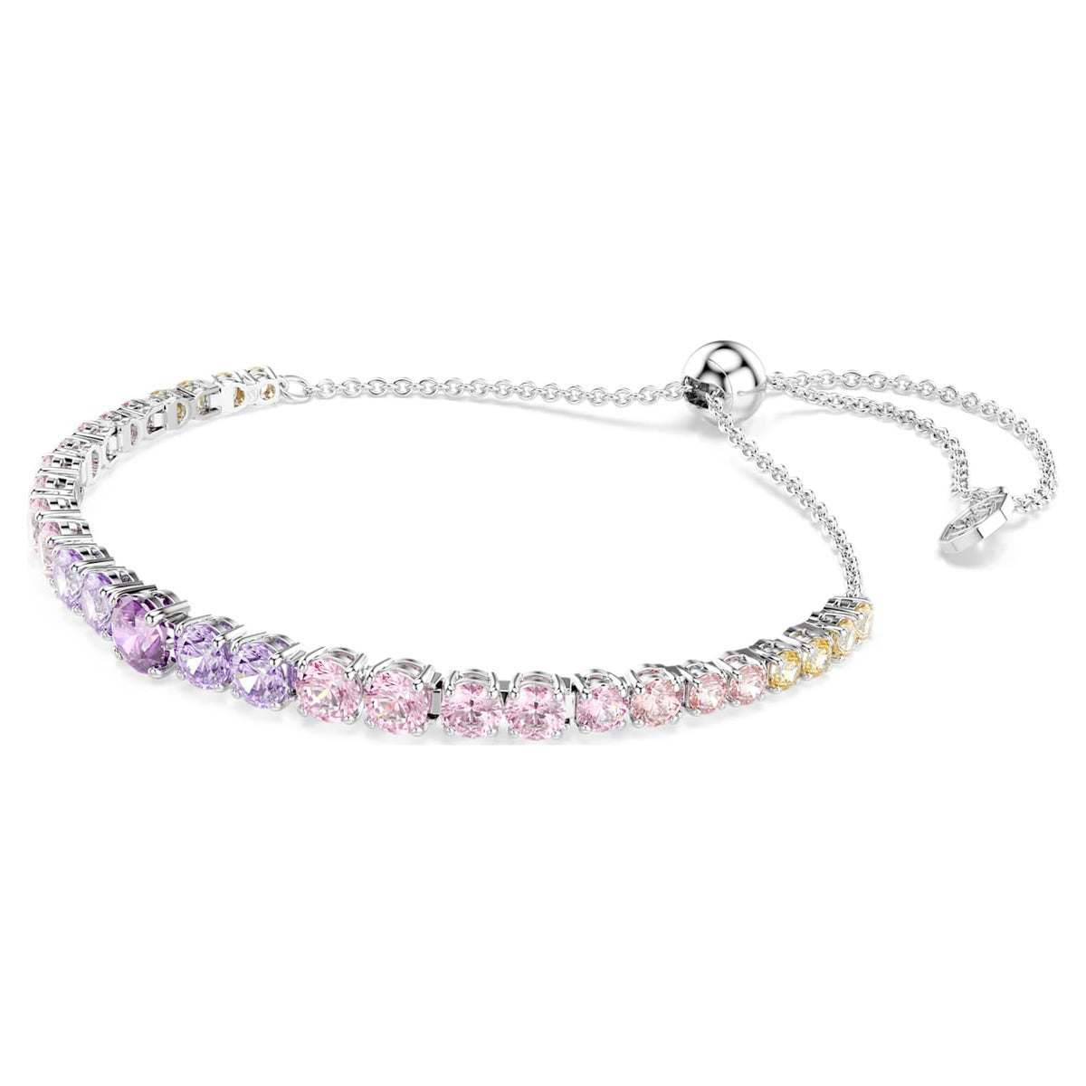 Bracciale Matrix, Sfumatura di tagli Round, Multicolore, Placcato rodio - foto 3