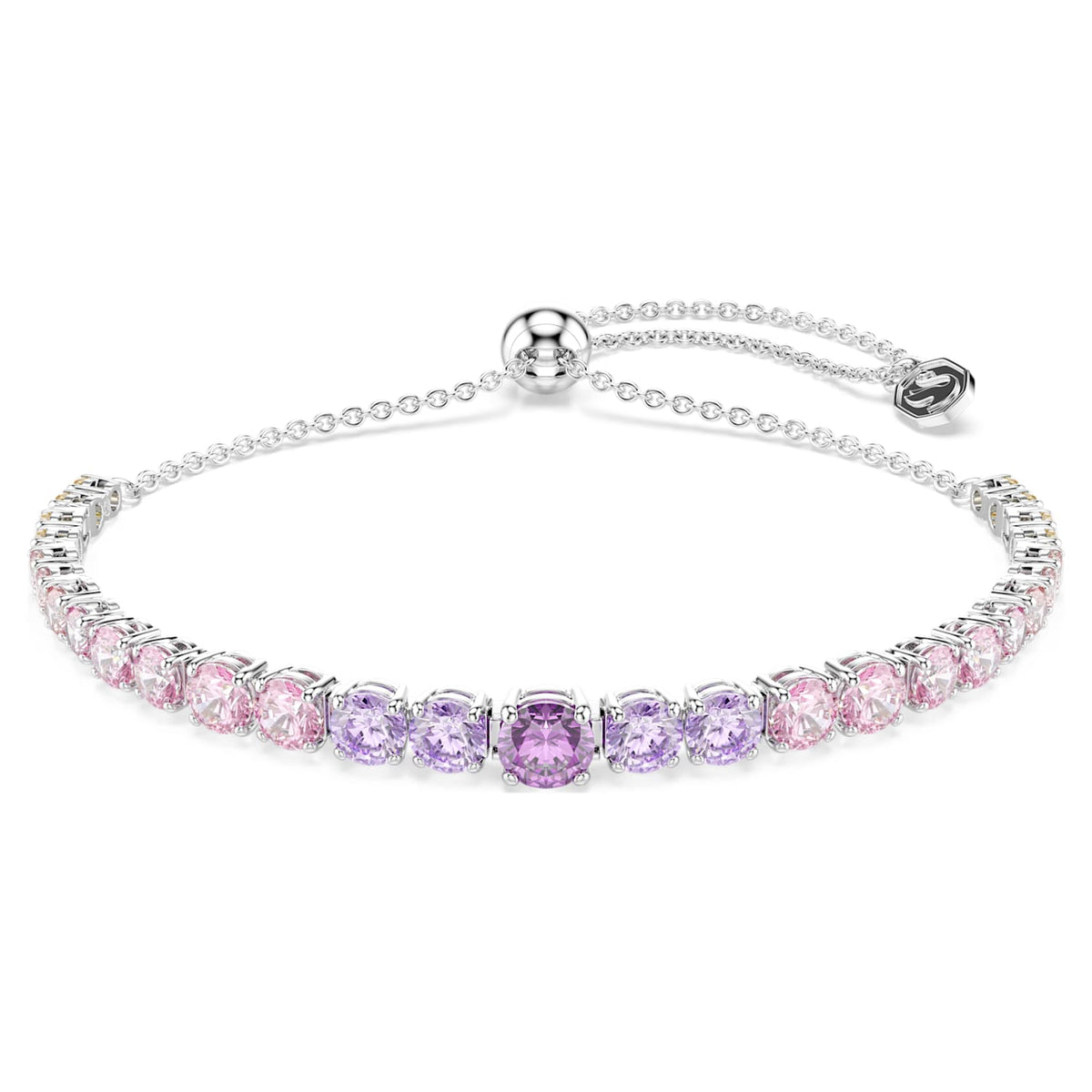 Bracciale Matrix, Sfumatura di tagli Round, Multicolore, Placcato rodio - foto 2