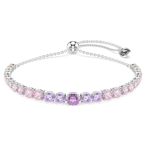 Bracciale Matrix, Sfumatura di tagli Round, Multicolore, Placcato rodio - foto 2