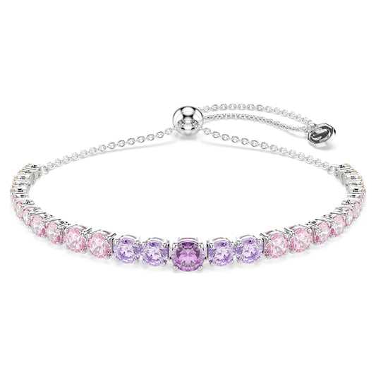 Bracciale Matrix, Sfumatura di tagli Round, Multicolore, Placcato rodio - foto 2