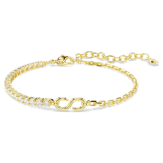 Bracciale a catena Matrix, Bianco, Placcato oro