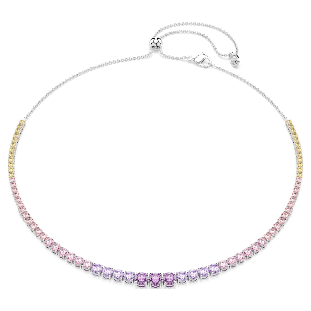 Collana Matrix, Sfumatura di tagli Round, Multicolore, Placcato rodio - foto 2