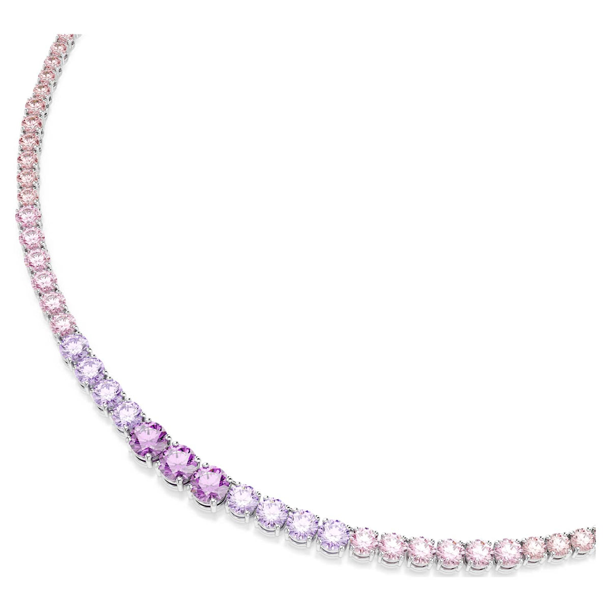 Collana Matrix, Sfumatura di tagli Round, Multicolore, Placcato rodio - foto 5