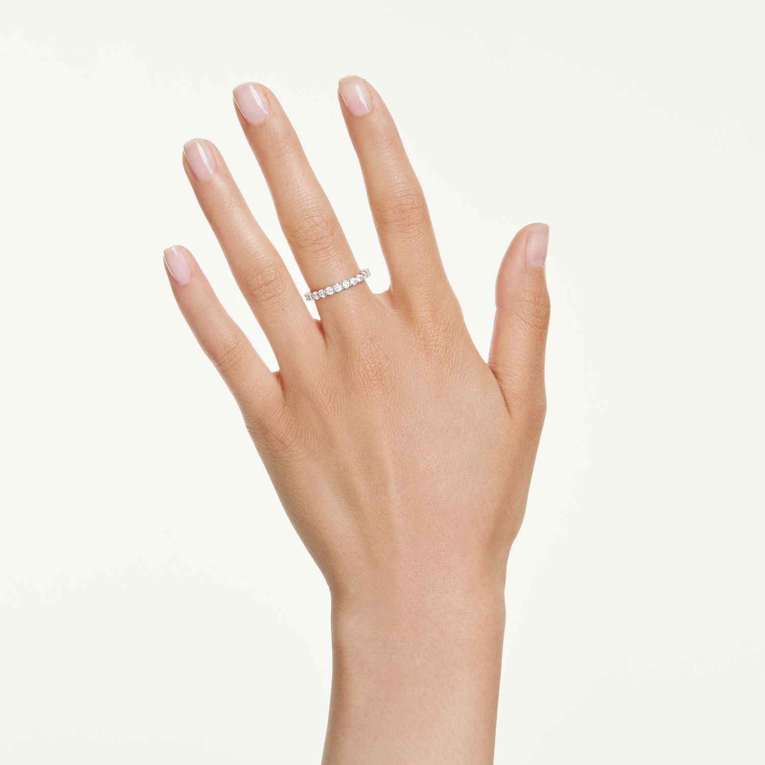 Anello Matrix, Oro lucido, Bianco, Placcato oro