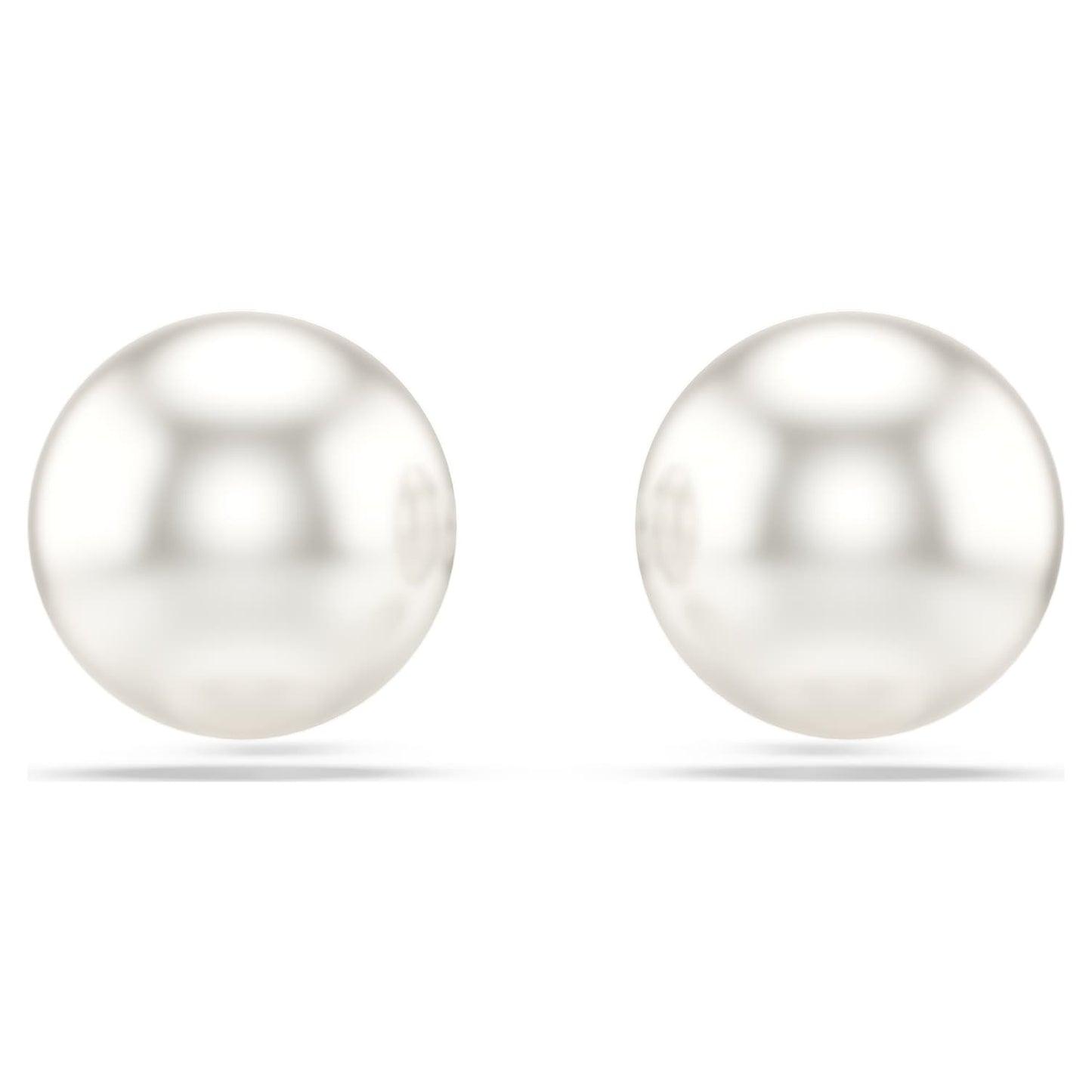 Orecchini a lobo Matrix, Perle di cristallo, Bianco, Placcato rodio - foto 2
