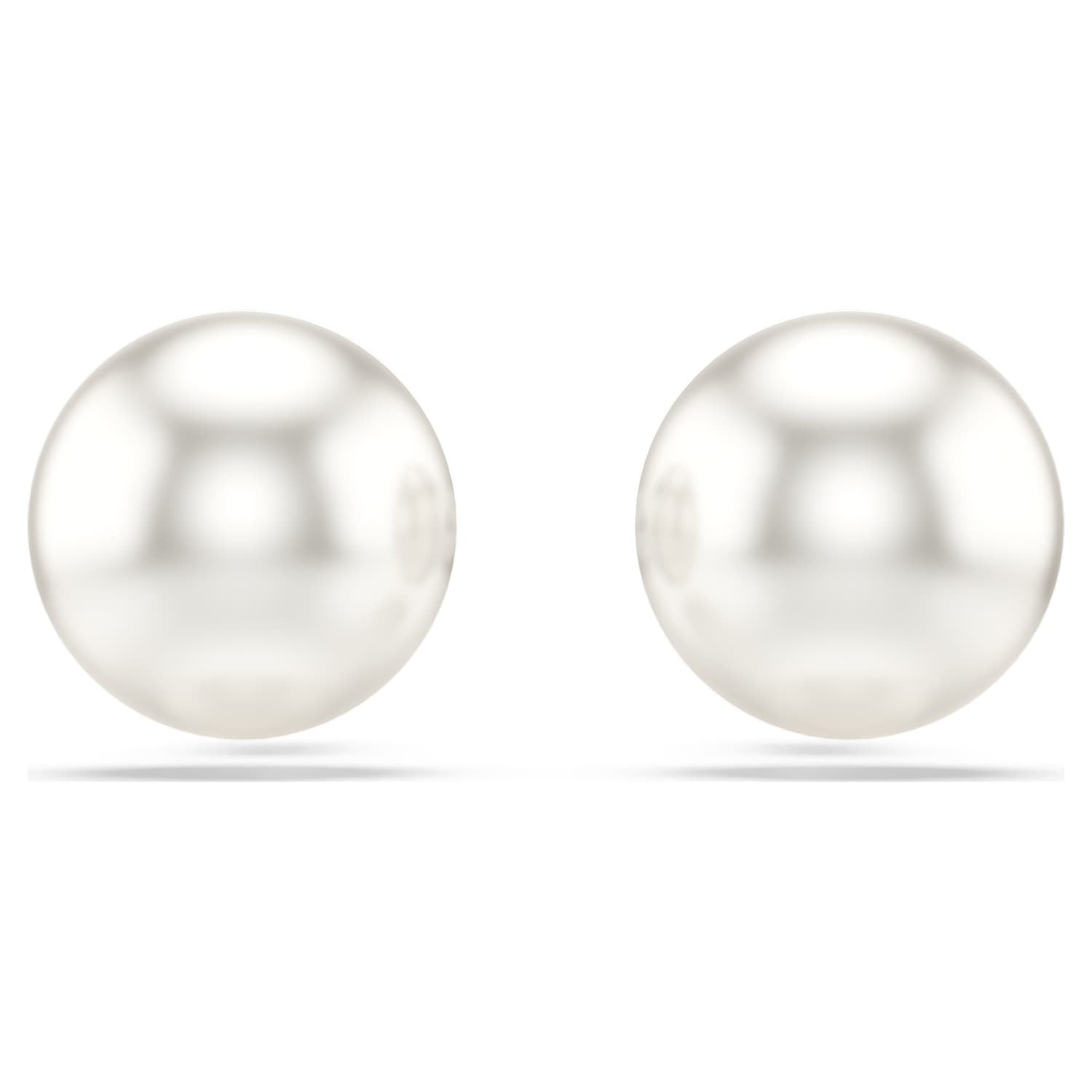 Orecchini a lobo Matrix, Perle di cristallo, Bianco, Placcato rodio - foto 2