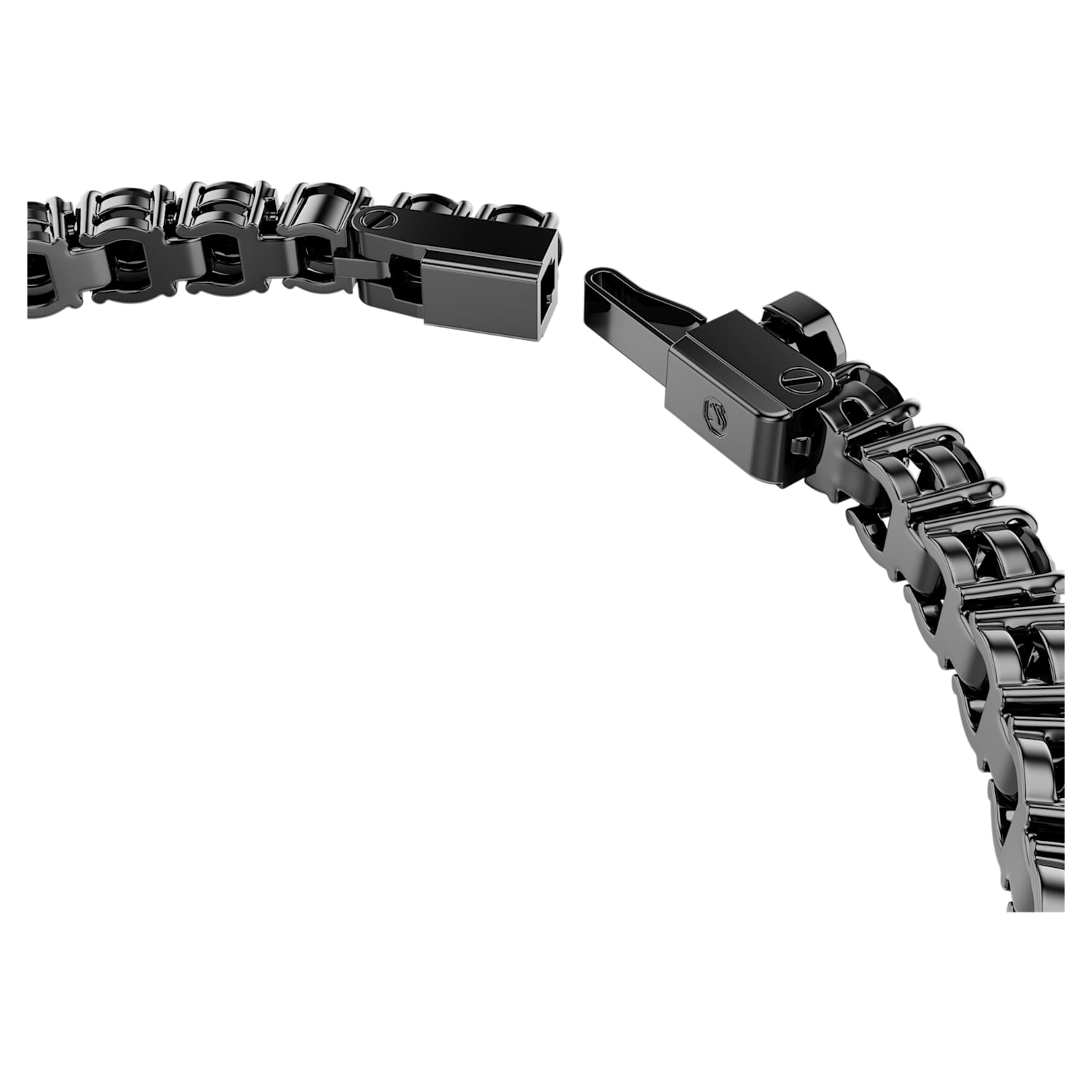Bracciale tennis Matrix, Taglio Round, Nero, Placcato rutenio (taglia XL) - foto 4