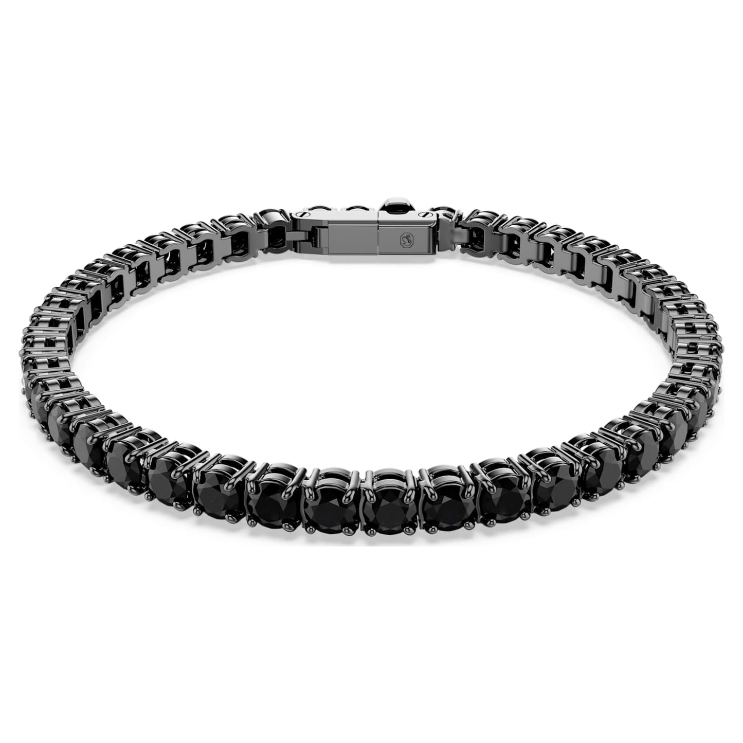 Bracciale tennis Matrix, Taglio Round, Nero, Placcato rutenio (taglia XL) - foto 2