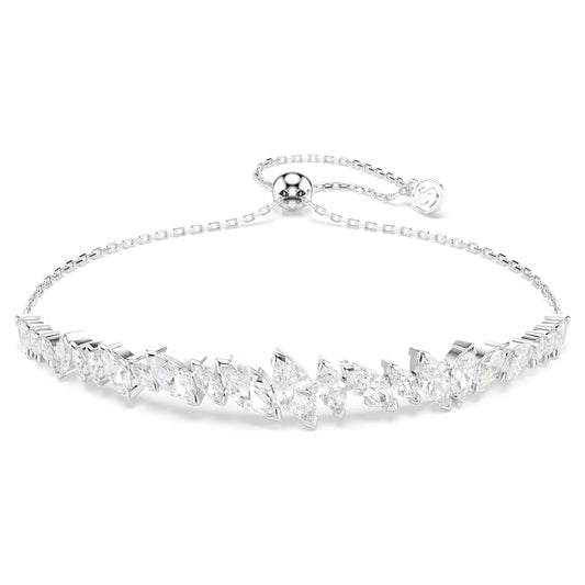 Bracciale Mesmera Frontal, Bianco, Placcato rodio
