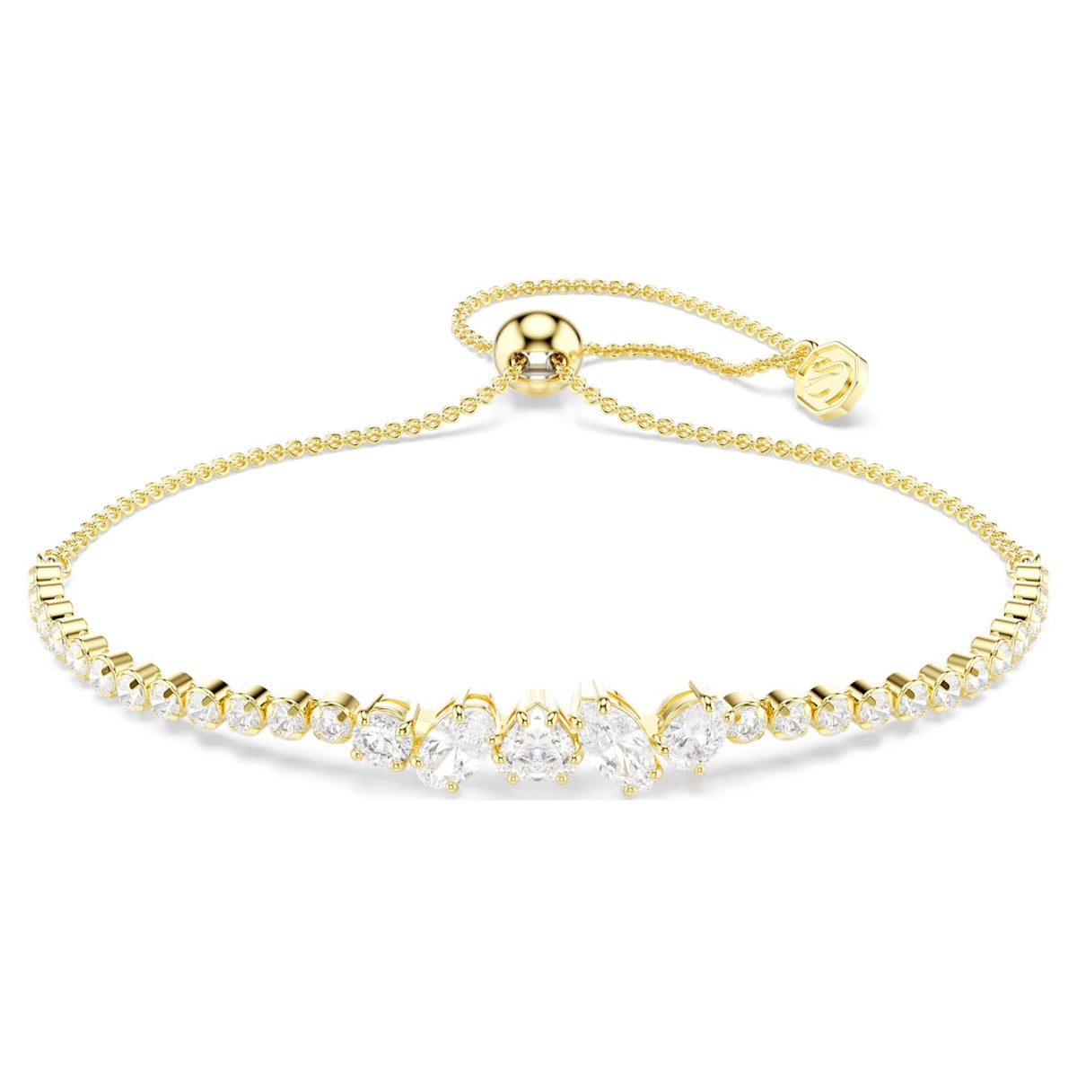 Bracciale Mesmera, Bianco, Placcato oro