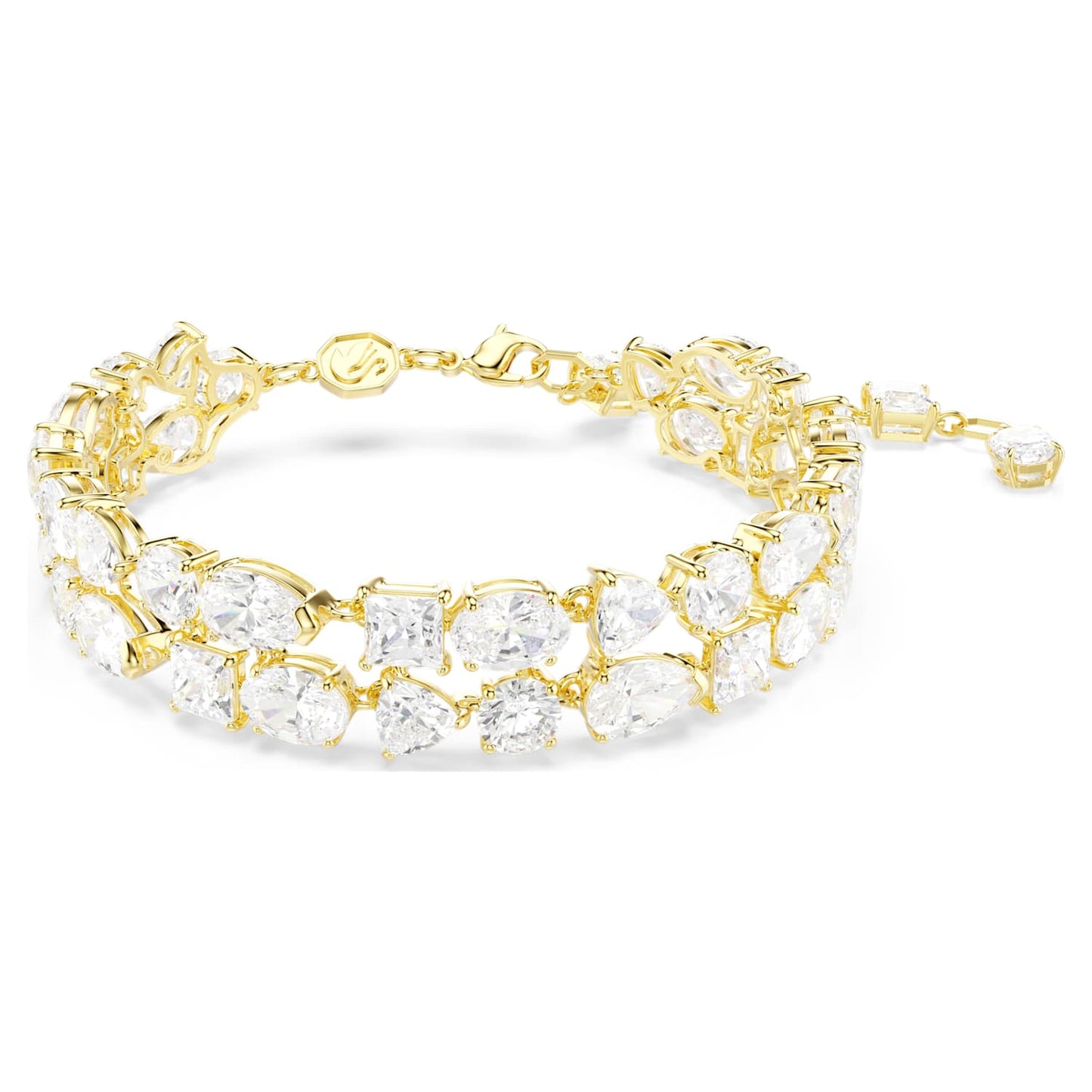 Bracciale doppio Mesmera, Bianco, Placcato oro - foto 2