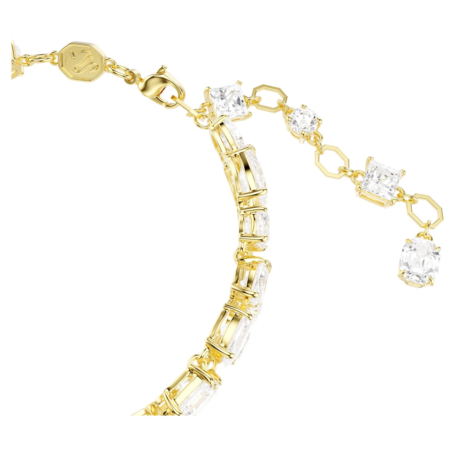 Bracciale doppio Mesmera, Bianco, Placcato oro - foto 4