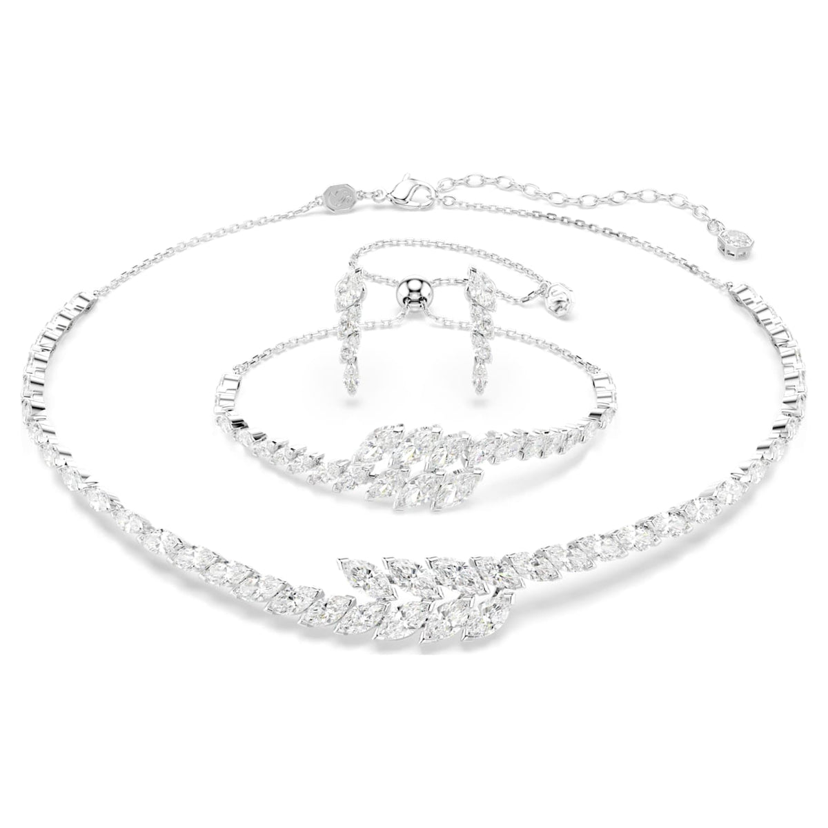 Set Mesmera, Taglio misto, Bianco, Placcato rodio