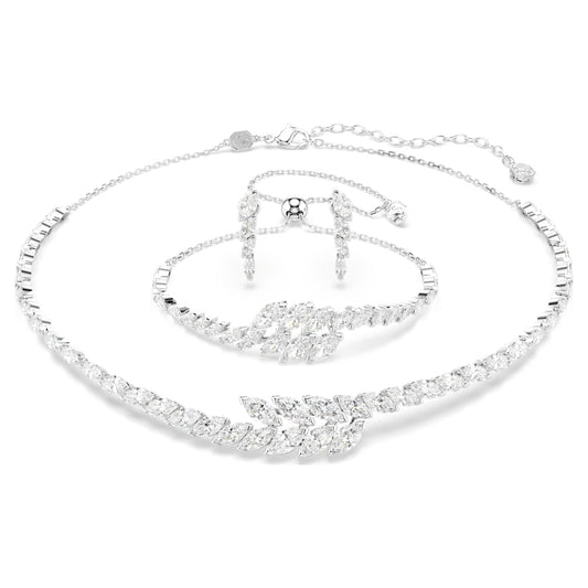 Set Mesmera, Taglio misto, Bianco, Placcato rodio