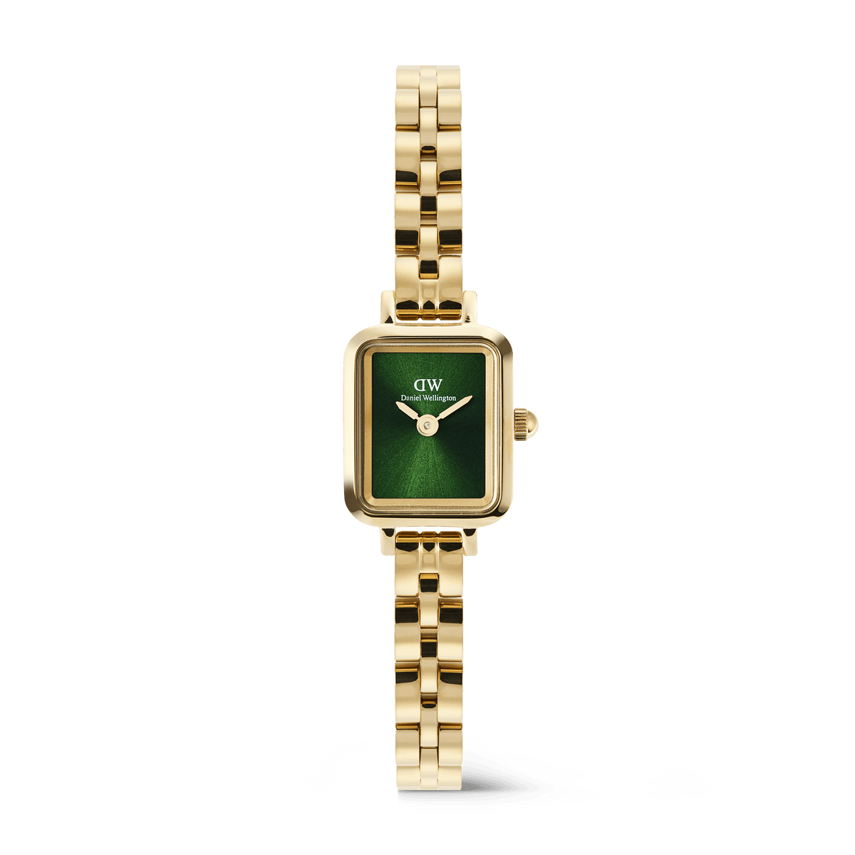 Daniel Wellington Quadro Mini Arch 3-Link 15x18mm Emerald Sunray Gold