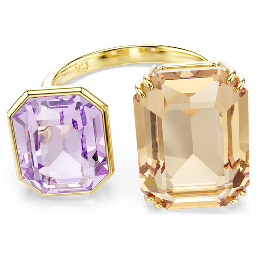 Anello aperto Millenia, Taglio misto, Multicolore, Placcato oro - foto 2