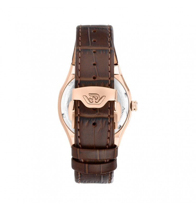 Philip Watch Windsurf R8251533001 - Orologio Uomo Marrone Oro Rosa 38mm