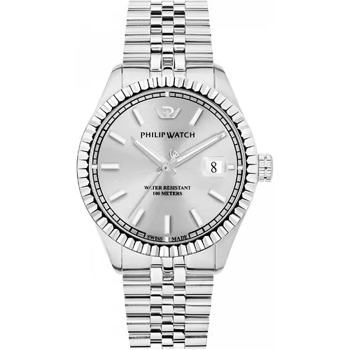Philip Watch Caribe R8253597082 - Orologio Tempo e Data Uomo Argento 41mm