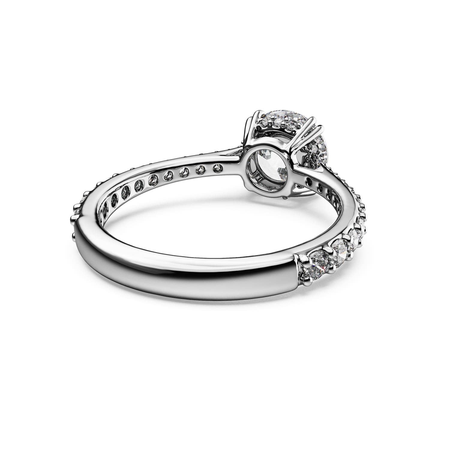 Anello Re Stilla, COCR Pavé, Bianco, Placcato rodio - foto 5