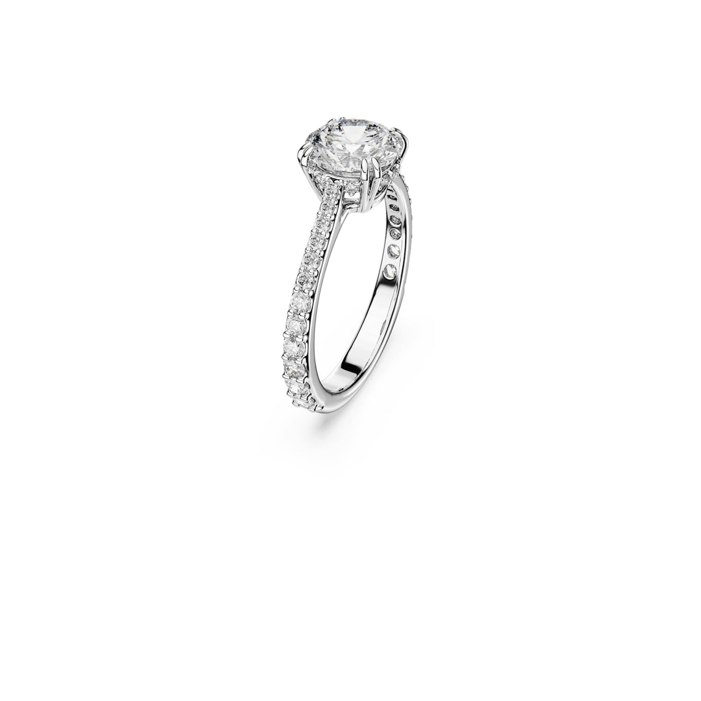 Anello Re Stilla, COCR Pavé, Bianco, Placcato rodio - foto 3