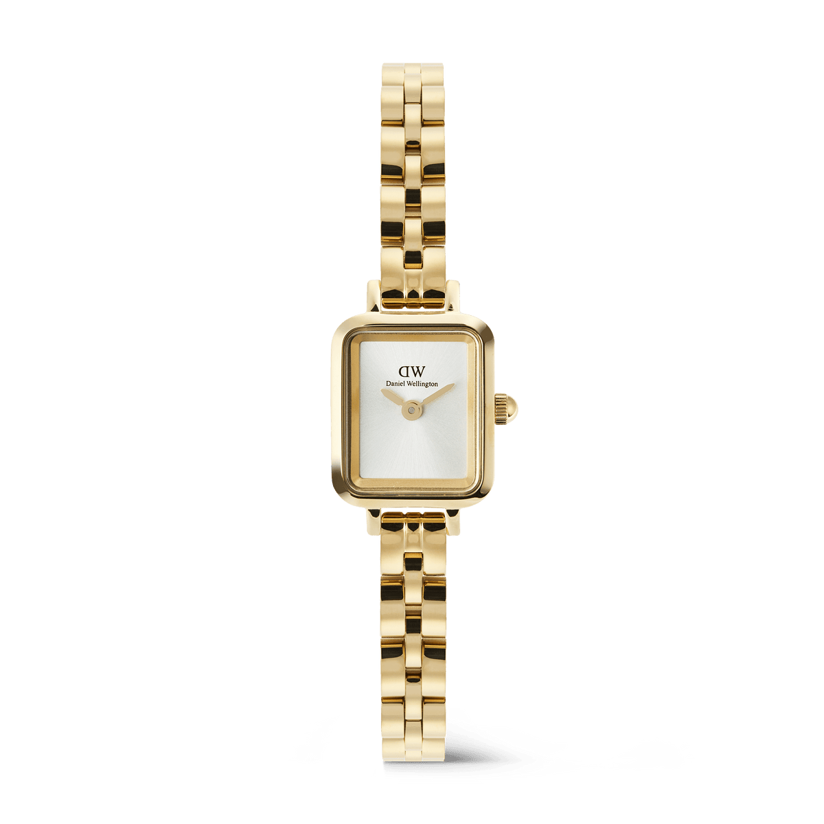 Daniel Wellington Quadro Mini Arch 3-Link 15x18mm White Sunray Gold