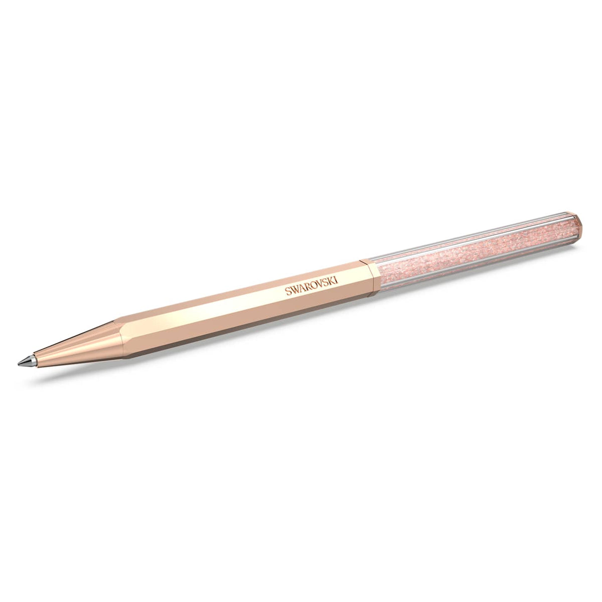 Swarovski Penna a sfera Crystalline, Forma ottagonale, Tono oro rosa, Placcato color oro rosa
