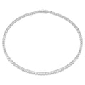 Swarovski Collana Matrix Tennis, Taglio Round, Bianca, Placcato rodio