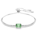 Swarovski Braccialetto Matrix, Taglio misto, Verde, Placcato rodio