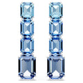 Swarovski Orecchini pendenti Millenia, Taglio Octagon, Sfumatura di colore, Blu, Placcato rodio