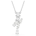 Swarovski Pendente Matrix, Taglio misto, Bianco, Placcato rodio