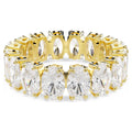Swarovski Anello Matrix, Taglio Oval, Bianco, Finitura oro 18K