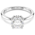 Swarovski Anello cocktail Stilla, Taglio Round, Bianco, Placcato color argento