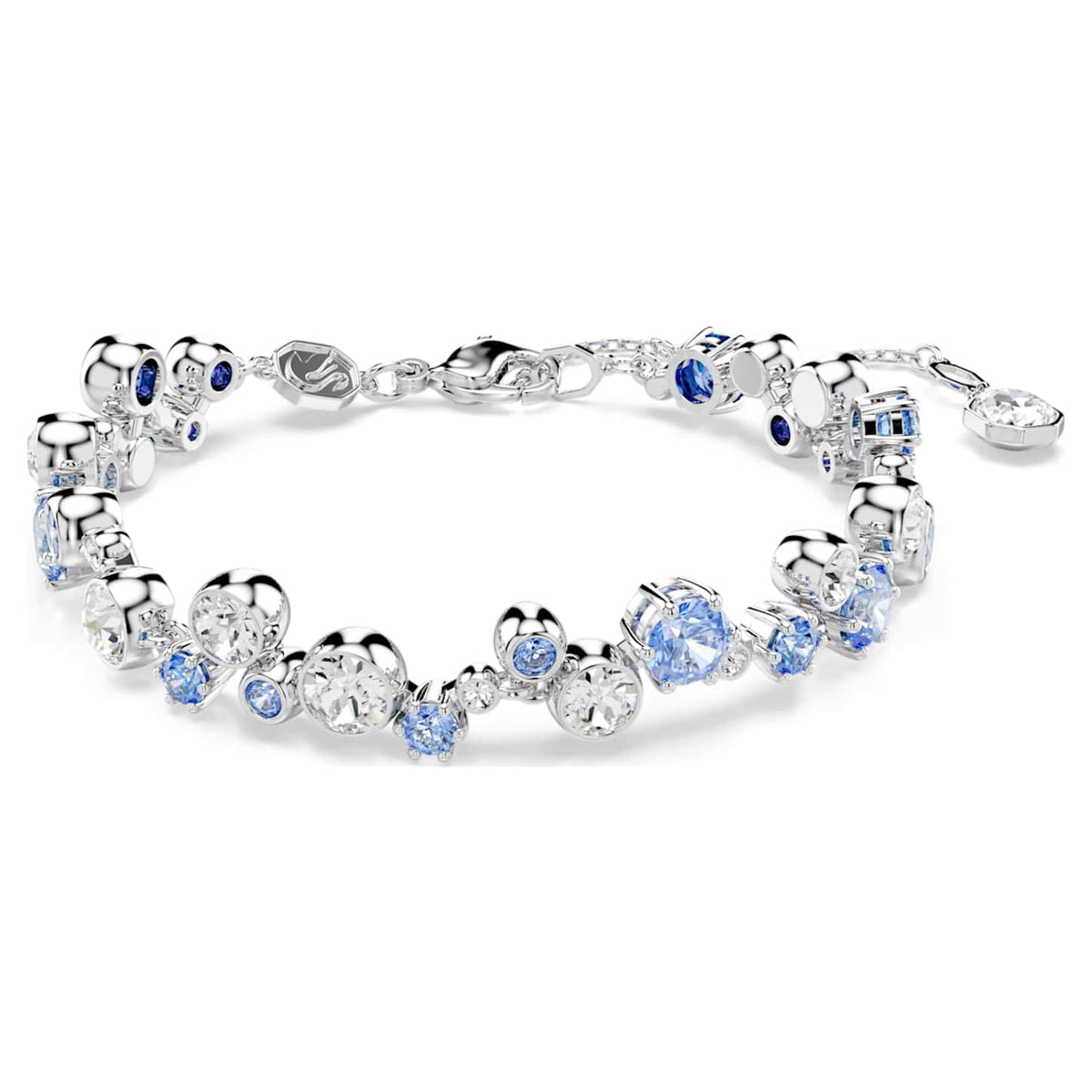 Swarovski Braccialetto Constella, Taglio misto, Blu, Placcato rodio
