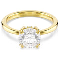 Swarovski Anello cocktail Stilla, Taglio Round, Bianco, Finitura oro 18K