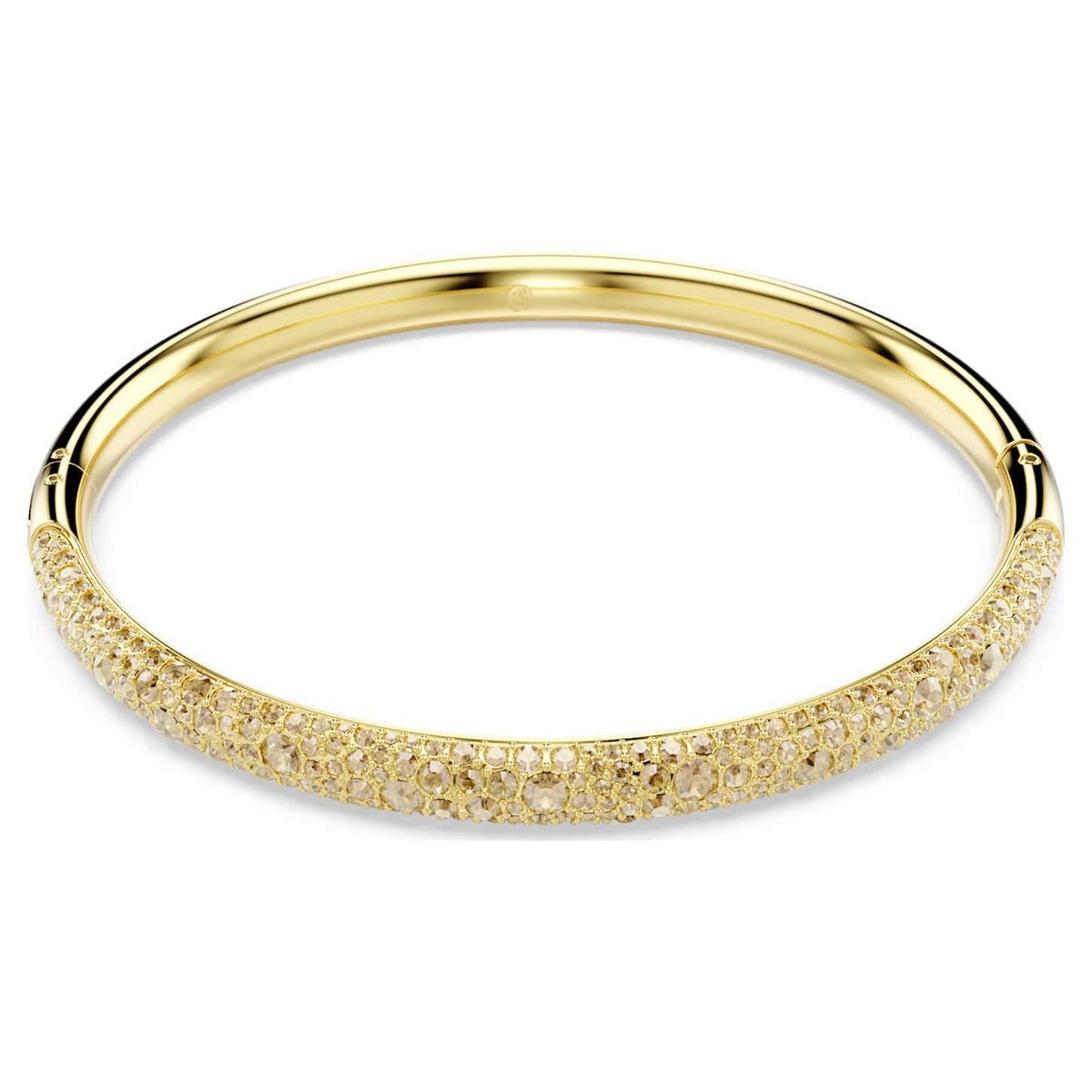 Swarovski Bracciale rigido Sublima, Pavé a neve, Tono dorato, Finitura oro 18K