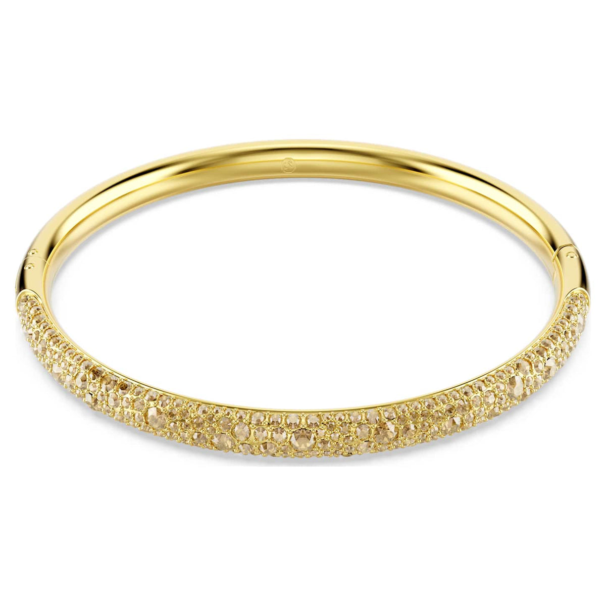 Swarovski Bracciale rigido Sublima, Pavé a neve, Tono dorato, Finitura oro 18K