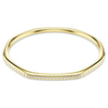 Swarovski Bracciale rigido Dextera, Forma ottagonale, Taglio Round, Bianco, Finitura oro 18K
