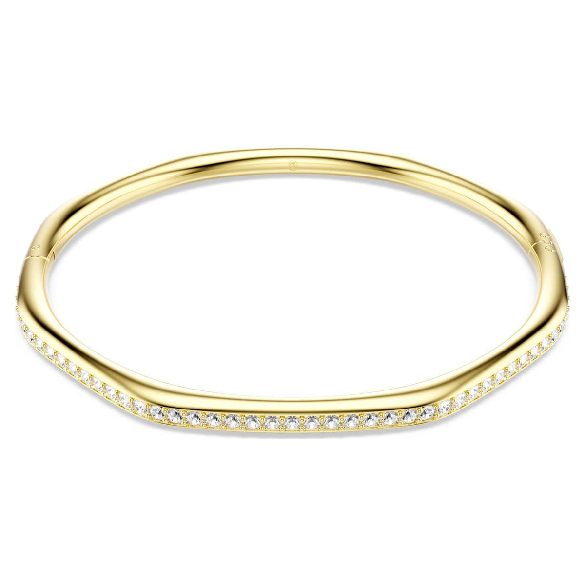 Swarovski Bracciale rigido Dextera, Forma ottagonale, Taglio Round, Bianco, Finitura oro 18K