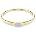 Swarovski Bracciale rigido Dextera, Taglio Round, Bianco, Finitura oro 18K