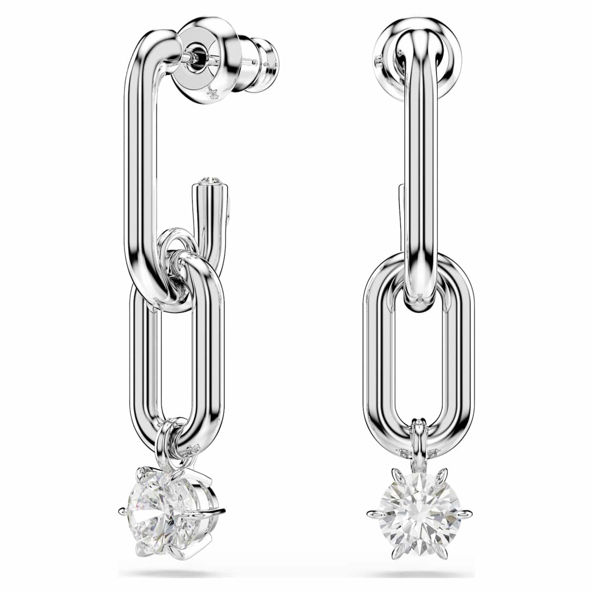 Swarovski Orecchini pendenti Constella, Taglio Round, Bianchi, Placcato rodio