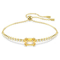 Swarovski Bracciale Tennis Matrix, Taglio misto, Caramello, Finitura oro 18K