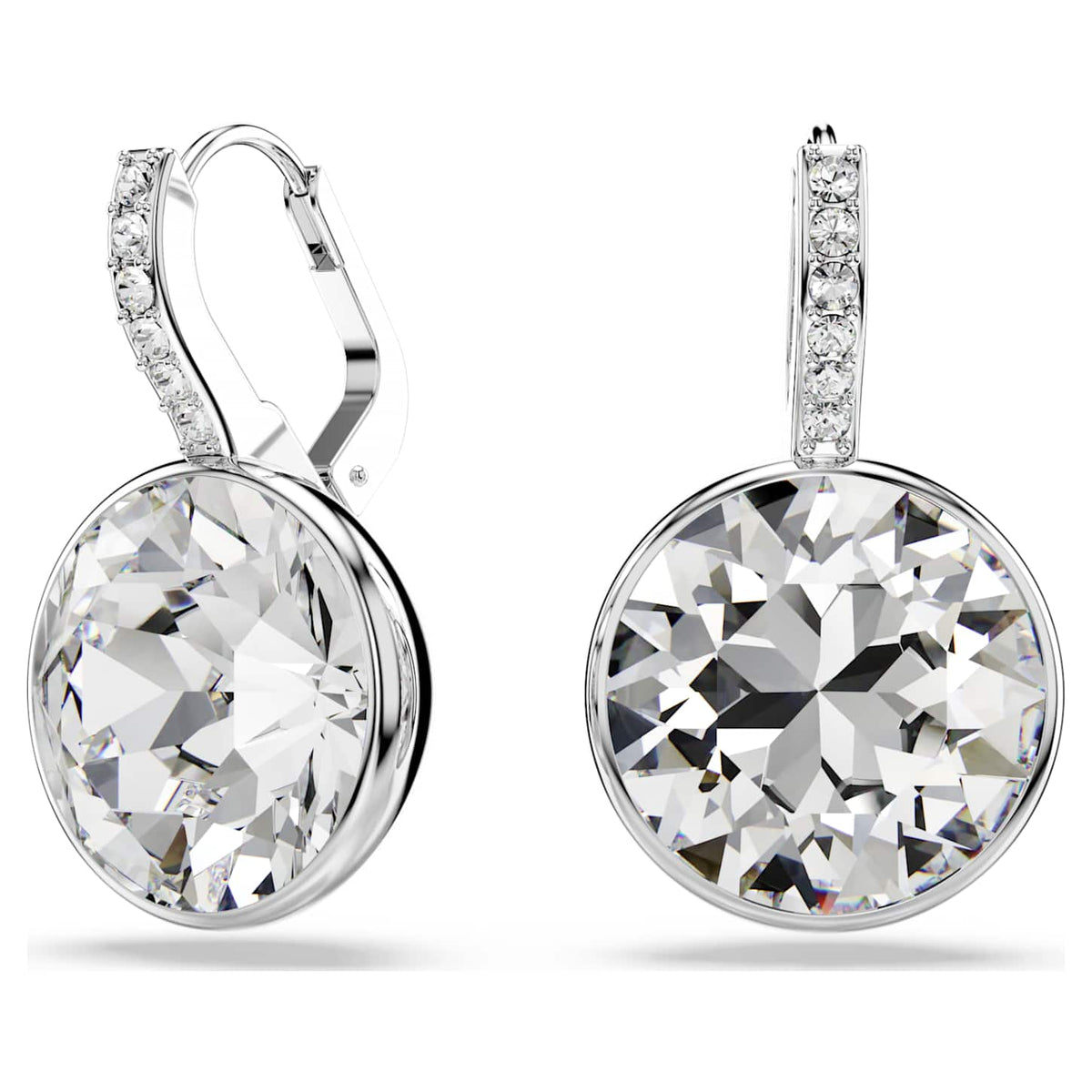 Swarovski Orecchini pendenti Millenia, Taglio Round, Bianchi, Placcato rodio