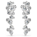 Swarovski Orecchini pendenti Constella, Taglio misto, Bianchi, Placcato rodio