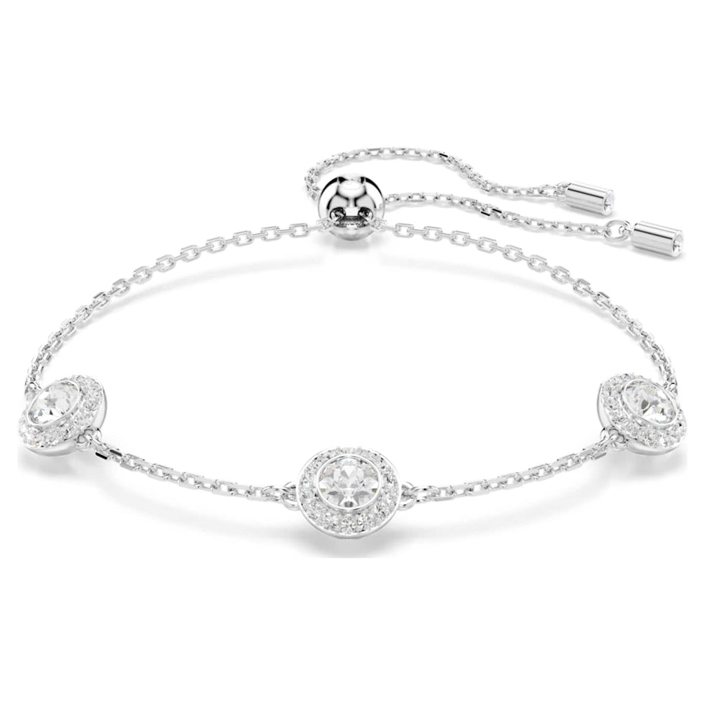 Swarovski Braccialetto Una Angelic, Taglio Round, Motivi a doppia faccia, Bianco, Placcato rodio