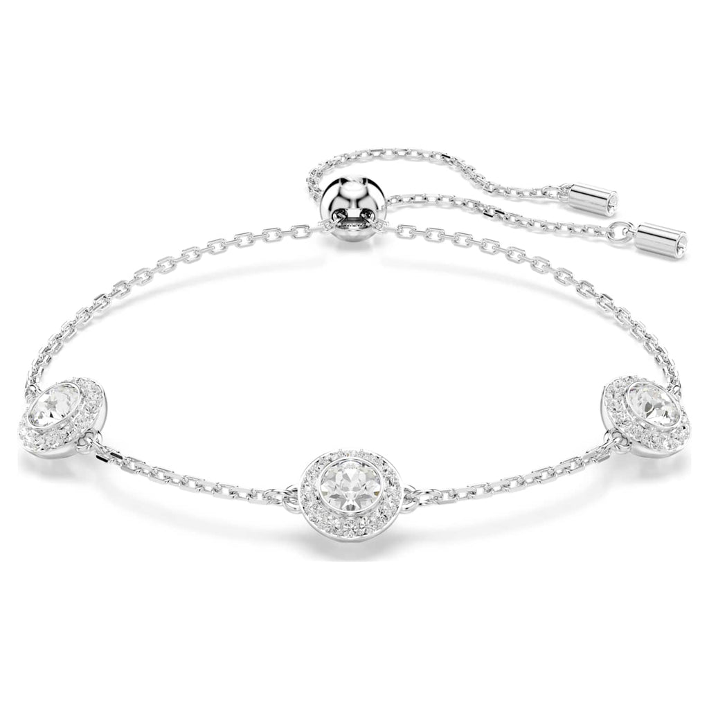 Swarovski Braccialetto Una Angelic, Taglio Round, Motivi a doppia faccia, Bianco, Placcato rodio